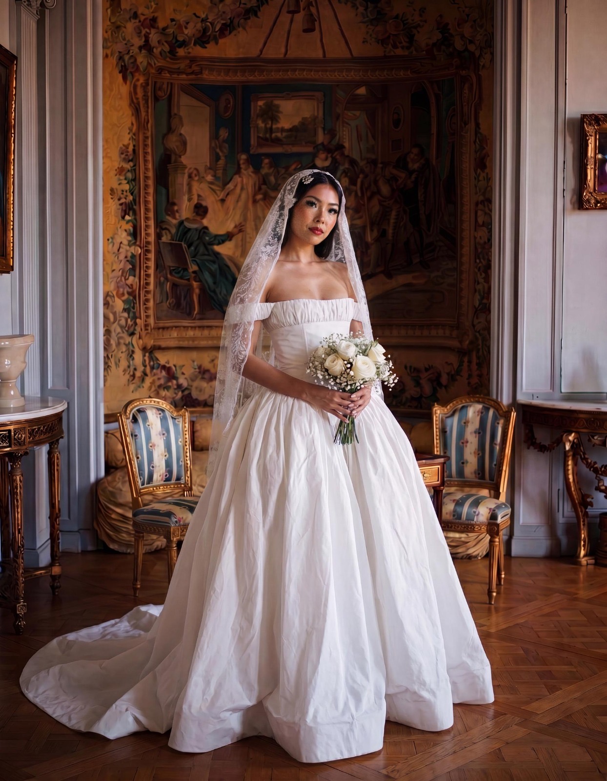 Bride in ballroom