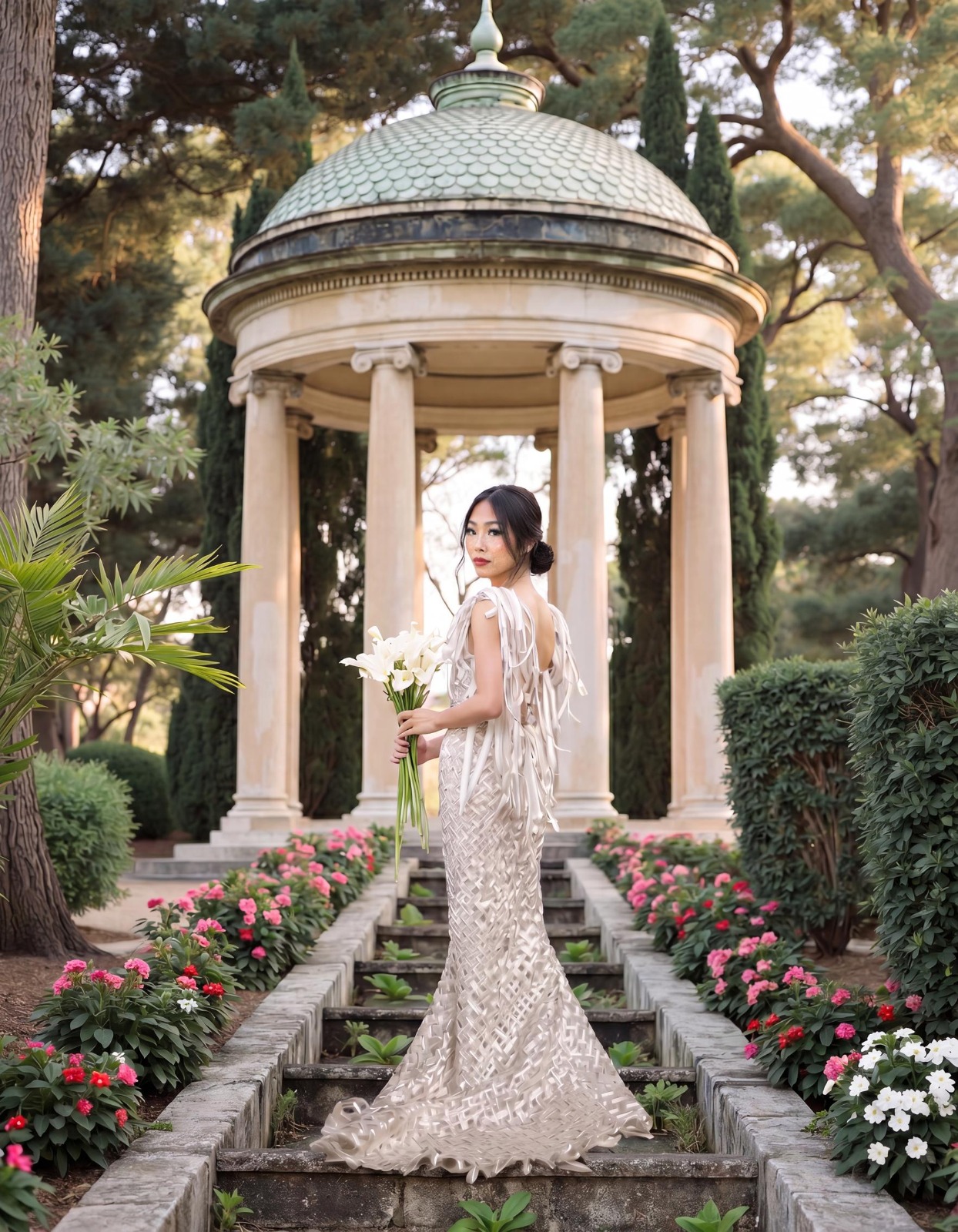 Bride at villa